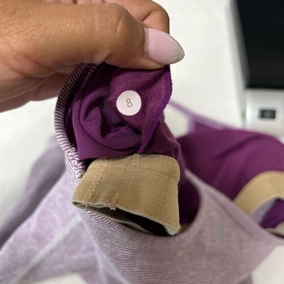 Lululemon Power Y Tank Luon 8 Purple Athletic Top Women - Picture 9 of 10